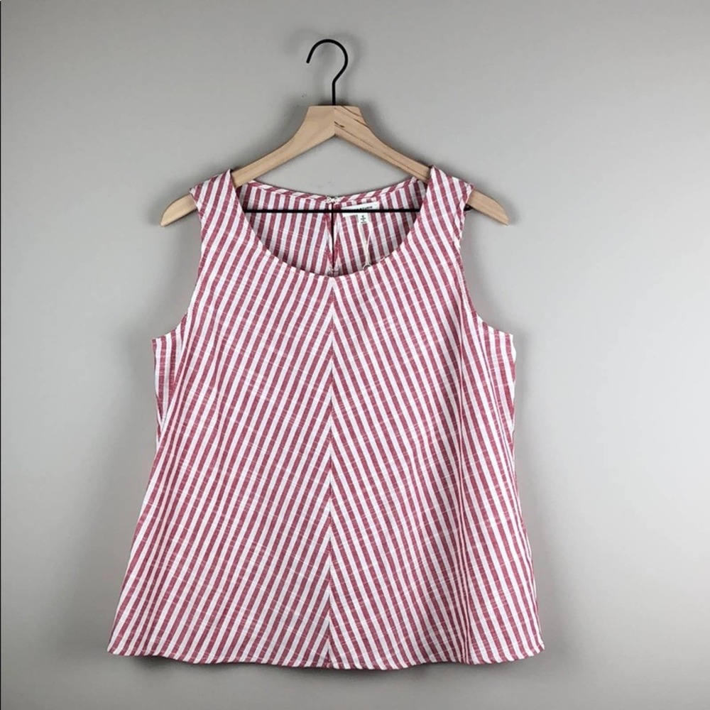 Max Studio Striped Sleeveless Top (Small)